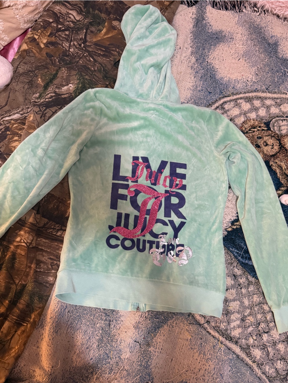 Mint Green Vintage Juicy Couture Zip Up